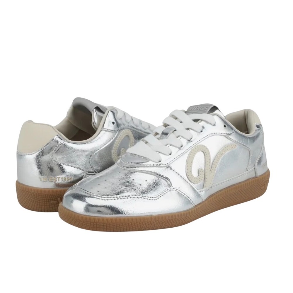 Vintage Havana Sneakers Womens 10 Silver Excellent Metallic Low Top Gum Sole